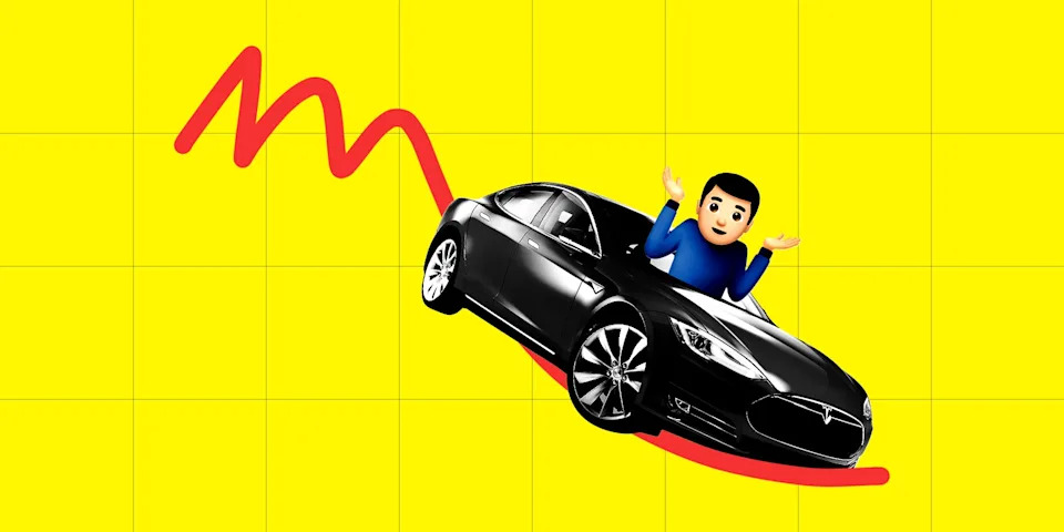 Tesla's stock is down for the ninth week in a row. BI readers got an early signal trouble was coming.