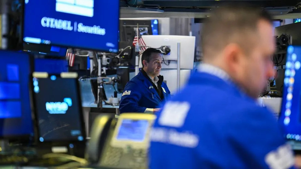 Stocks tumble as economy contracts for first time since 2022